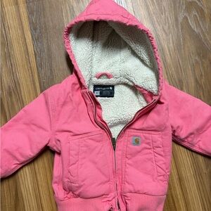 Carhartt Pink Sherpa-Lined Hoodie